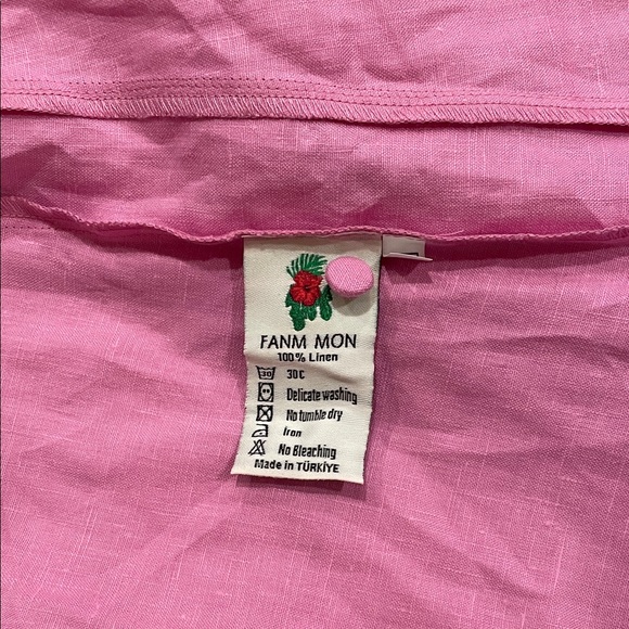 Fanm Mon, Pink Floral Embroidered Maxi Dress, Size S - Picture 8 of 9